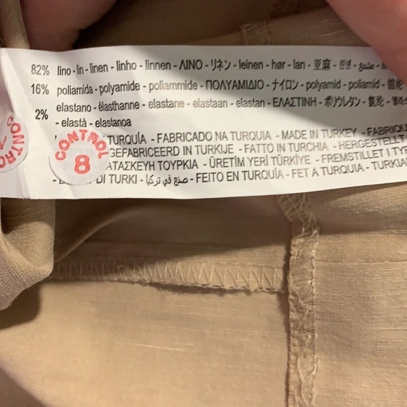 🌹NWT. Zara Sand Cut-out Mini Dress. Size M. - Picture 9 of 10